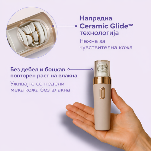 Hanul Shine Mini отстранувaч влакна од лице